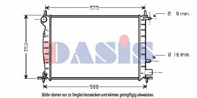 AKS DASIS 091350n -  Радиатор, охлаждение двигателя